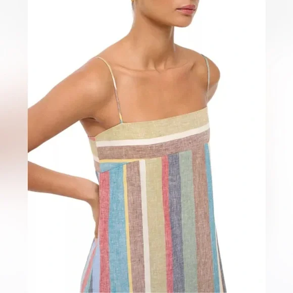 STAUD Laura Linen Dress XS NWT - Picture 4 of 4